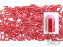 Transparent Red Bugle Beads 6mm